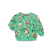 Mickey \u0026 Friends Toddler Boy Holiday Crewneck Sweatshirt, Sizes 12M-5T